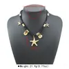 N13620 Collar con Cuerda y Colgante Estilo Océano de Aleación Transfronterizo Versátil Lujo Ligero Nicho Gama Alta Versátil Collar para Mujer