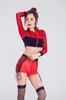 Disfraces de Rendimiento Ds Multicolor Nuevos para Club Nocturno Cantante Femenina DJ Bailarín Principal Ropa Conjunto de Equipo Colorido con Lentejuelas Bloque de Color Europeo y Americano