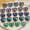 Tinta al óleo de ondulación de agua cóncavo-convexa en forma de corazón amor diy aretes de resina horquilla para el cabello femenina material para funda de teléfono móvil al por mayor