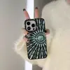 Tótem del Sol Verde es Adecuado para Funda de Teléfono Patrón Lichi Apple 17Pm iPhone16 Cobertura Completa 14/13/12 Silicona