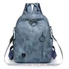 Mochila nueva con textura de cuero suave, gran capacidad, mochila casual vintage para estudiante, bolso de mano y bandolera multifuncional y práctica