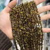 Piedra natural 3*5mm colección de grava pequeña amorfa cadena larga de 80cm comercio exterior accesorios de joyería DIY semiacabados