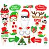 Accesorios para Fotos de Fiesta Navideña, Accesorios para Disparos de Decoración Navideña, Gafas de Papel, Máscaras, Sombreros Navideños, Accesorios al por Mayor