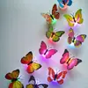 Luz Nocturna de Mariposa Luminosa de Colores Adhesiva 3D Estéreo Mariposa Luminosa Pegatina de Pared Fábrica al por Mayor
