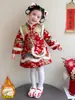 Roupa de Ano Novo para Meninas, Hanfu para Bebês Meninas, Roupas de Inverno para Crianças, Traje Tang Estilo Chinês, Roupas para Festa de Aniversário, Roupas de Ano Novo, Qipao