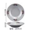 Bol Pequeño de Melamina Vajilla de Restaurante Juego de Cuatro Piezas con Plato de Personaje Doble Felicidad, Plato Tradicional para Guarnición de Hot Pot, Plato Redondo