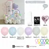 Serie Maca 32 pulgadas Blanco Cumpleaños Digital Película de Aluminio Set de Globos Látex Largo Forma de Arcoíris Regalo para Niña