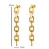 Pendientes Largos de Acero de Titanio Frío Creativos de Moda Europea y Americana Estilo Ins Pendientes de Cadena Atmosféricos Pendientes de Moda Nuevos