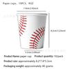 Nuevo Tema de Béisbol Desechable para Fiesta Estilo Deportivo Suministros Vasos de Papel Servilletas de Papel Manteles Banderín Juego de Cubiertos Arreglo