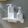 Prateleira de Armazenamento Leyix 160S Sem Furos Montada na Parede Prateleira de Armazenamento para Álcool em Gel Prateleira de Armazenamento para Banheiro Creme Estilo Simples
