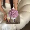 [En Stock] Nuevo Producto Cubo de Abrazo con Lazo Mediano Caja de Regalo con Flores Preservadas