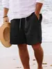 Calças Casuais de Xadrez de Comprimento Médio de Cinco Pontos Estilo Novo Masculino Tamanho Europeu Verão 2025 Marca de Moda High Street Europeia e Americana Shorts Masculinos Transfronteiriços