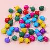 Pulsera tobillera tejida a mano con campana de hierro, colgante navideño con campana para mascota, accesorios de joyería DIY, bolsa de material
