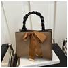 Bolsa Vermelha de Luxo Bolsa de Noiva 2025 Nova Moda Bolsa de Ombro Único Transversal Bolsa com Laço de Fita para Mulheres