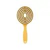 Pente Marrom Coreano com Recortes de Cerdas de Javali para Cabelo Longo Feminino, Cabelo Volumoso, Cabelo Molhado e Seco, Pente para Massagem na Cabeça