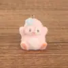 Muñeca de Animal Mascota Linda Creativa Estéreo Flocado de Resina Adorno de Micro Paisaje DIY Llavero Colgante para Teléfono Móvil