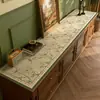 Aparador de Lujo Ligero Estilo Francés, Mantel de Mesa de Cuero, Lavable, Impermeable, Resistente al Aceite, Resistente al Calor, Mueble de TV, Alfombrilla para Zapatero de Entrada