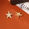 Brincos de Zircônia Estrela Cruzados da Amazon Estilo Europeu e Americano Modernos de Alta Qualidade Exquisitos Atmosféricos Tridimensionais Estrelas de Cinco Pontas