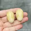 Acessório Artesanal Fruta de Carvão Ivory Natural Grelhada, Ursinho Pequeno Torrada Pulseira DIY Feita à Mão, Joia da Moda