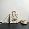 Bolso de Punto de Gran Capacidad Nuevo Sentido Avanzado Bolsa para Teléfono Móvil Ins Bolso de Hombro Cruzado de Nicho Bolso de Mano de Dibujos Animados de Moda