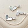 Colgante de amor blanco bobei natural chapado en oro real de 14 quilates, pulsera, collar, pendientes, accesorios, hecho a mano