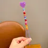 Llavero de Cuerda Trenzada Nudada con Cuentas Hecho a Mano Color Caramelo Coreano Lanyard Colgante de Bolso de Moda Creativo Lote