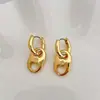 Nuevos Pendientes con Forma de Nariz de Cerdo Serie T, Moda Europea y Americana, Lujo Ligero, Pendientes Simples y Elegantes, Accesorios para Orejas Creativos y Lindos