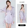 Precioso camisón seductor de satén y encaje escotado con busto acolchado, malla con volantes y un camisón, ropa de estar por casa talla grande 3944