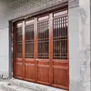 Tallado en Madera Dongyang Puertas y Ventanas Antiguas Personalizadas Reja de Madera Maciza Calada Chinoiserie Reja de Madera Mampara de Entrada Ventana Tallada