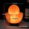 Lámpara de Sal del Himalaya de Cristal Importada Lámpara de Sal Rosa Dormitorio Estudio Mesita de Noche Adornos Cornucopia Luz Nocturna