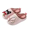 Atacado Transfronteiriço Pantufas Infantis Fofas com Salto Espessado, Pantufas de Algodão Quentes para Bebê para Interior, Pantufas Antiderrapantes para Outono e Inverno para Meninas