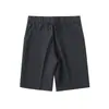 Venta Directa de Fábrica de Pantalones Cortos Formales de Negocios para Hombre de Gama Alta, Blanco Puro, Delgados, de Pierna Recta, No Planchar, Resistentes a las Arrugas