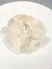 Elástico de Cabelo Scrunchie Listrado com Renda Estilo Coreano para Mulheres, Acessório de Cabelo Suave e Elegante, Elástico de Cabelo Scrunchie Estilo Coreano
