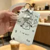 Portatarjetas de Gato Fantasma con Lunares Estilo Coreano Ins Estudiante Tarjeta de Campus Tarjeta de Comida Tarjeta de Identificación Estuche Protector Carcasa Dura Anti-pérdida