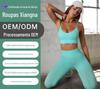 Processamento personalizado de cor/tamanho/logotipo personalizado sem costura roupas de ioga tricotadas esportes fitness roupas personalizadas