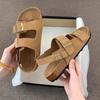 Sandálias Planas Abertas para o Verão de 2026, Novo Estilo Confortável com Solado Macio, Perfeitas para Combinar com Vestidos, Sandálias Romanas de Praia Birkenstock