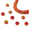 Corda de nó de lanterna tecida à mão com fio dourado enrolado no anel separador, corda de mão DIY, cordão de colar, acessórios, componentes de corda trançada para atacado