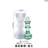 Molde de Resina de Cristal DIY Piezas de Ajedrez 3D y Tablero de Ajedrez Molde de Silicona Venta al por Mayor