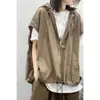 En Stock Otoño Tallas Grandes Mujer Capas Nuevo Holgado Casual Chaleco de Mujer con Chaqueta con Capucha Chaleco sin Mangas