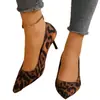 Zapatos de Salón Sexy con Estampado de Leopardo de Tacón Fino y Boca Baja, Comercio Exterior 2026 Nuevo Estilo de Verano Puntiagudos Europeos y Americanos Talla Grande Profesionales de Tacón Alto para Mujer