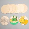 Piezas Decorativas de Madera Cortadas con Láser DIY Piezas de Madera de Álamo Piezas de Madera Geométricas Decoraciones Piezas de Madera Redondas Decorativas para el Hogar Punto