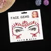 Venta al por mayor de fábrica maquillaje de fiesta para festivales de música caliente ojo cara diamantes de imitación red facial personalidad DIY joyas de diamantes de colores