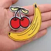 Parches bordados coloridos de frutas y verduras más vendidos, decoración para ropa infantil, parches de tela, parches bordados serie frutas, accesorios al por mayor