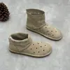 Sandalias de Verano Huecas Hechas a Mano de Cuero Genuino para Comercio Exterior 26 Estilo Nuevo Punta Redonda Suela Plana Zapatos Transpirables con Agujeros Sandalias de Vacuno de Dos Vías