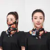 Bufanda de Seda Dorada Colgante para Orejas para Mujer, Versátil para Primavera y Verano, Cubrecuellos con Protección Solar, Protector Multifuncional para Cuello, Velo Facial, Bufanda Pequeña de Seda Versátil para Ponerse