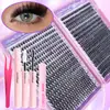 Amazon 304080100D Pestañas Postizas Estilo Europeo y Americano Racimo Individual 32 Filas 640 Racimos Set de Libro de Pestañas Venta al por Mayor