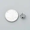 Plata Pura 999 Vintage 3D Flor Dura de Plata Cuentas Separadoras Flor de Durazno Hilo para Pulseras DIY Pulsera de Cristal Accesorios de Plata Materiales