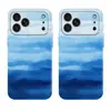Pintura al Óleo Nube Montaña Película Dos en Uno Adecuado para Oppo Huawei iPhone 17 Pro Max Funda Apple 17 Pro Estilo Ins Femenino