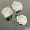 Flores artificiales blancas para decoración de bodas, flores de seda, adornos florales artificiales, arte floral seco, materiales para rosas, arreglos florales para el pasillo, arreglos para paredes y suelos.