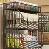 Prateleira de armazenamento de cozinha, móvel atrás da porta, organizador multifuncional de frutas e vegetais, expositor de lanches de supermercado, estante de exposição de vários níveis de piso